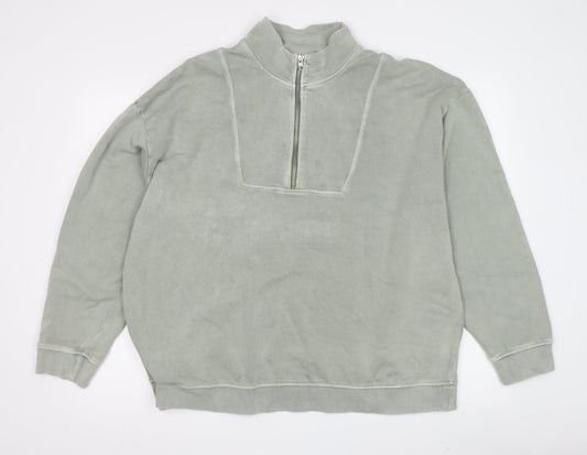Marks and Spencer Women's Green Sweatshirt Size 16