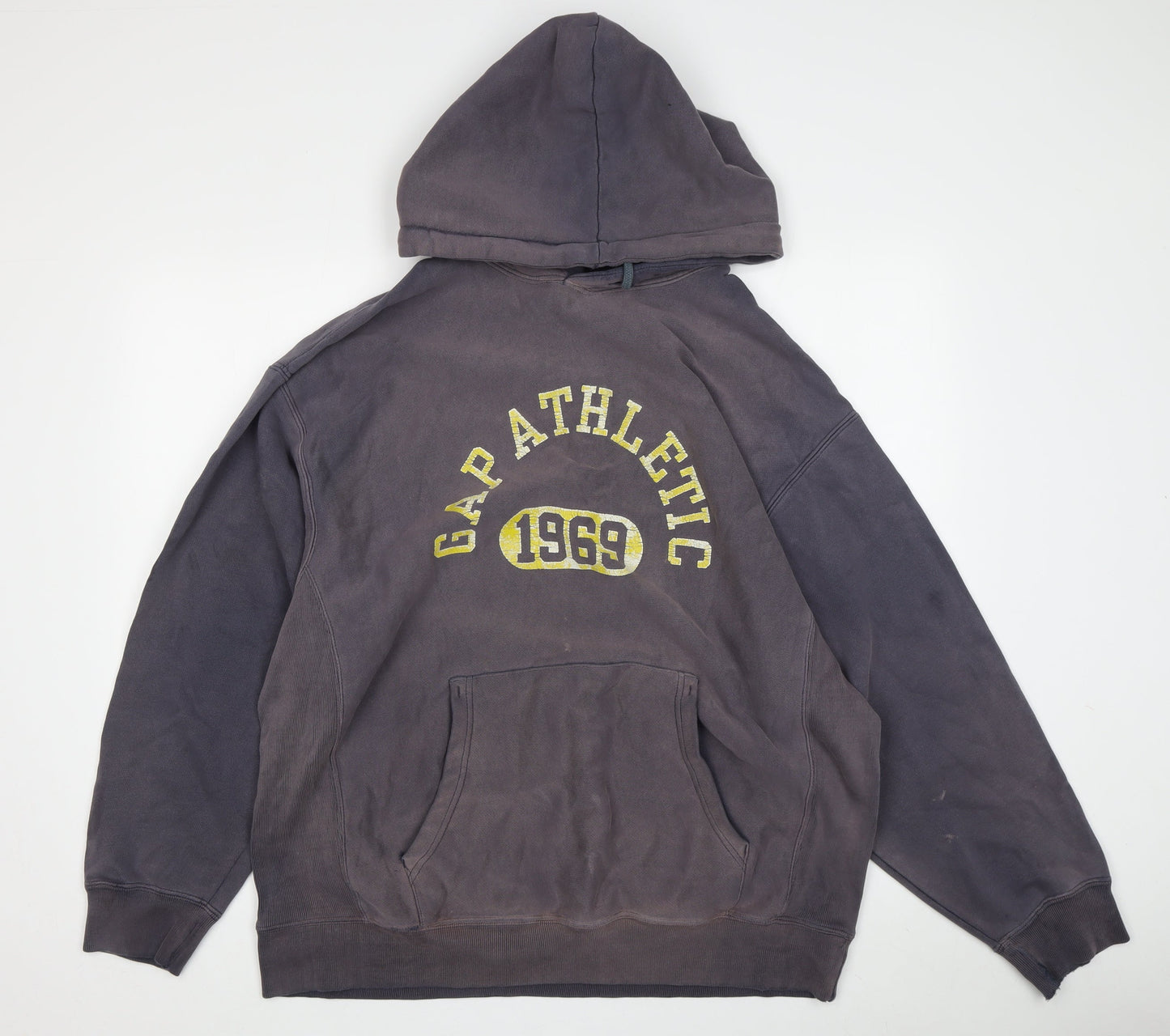 GAP Men Grey M Pullover Hoodie College Style