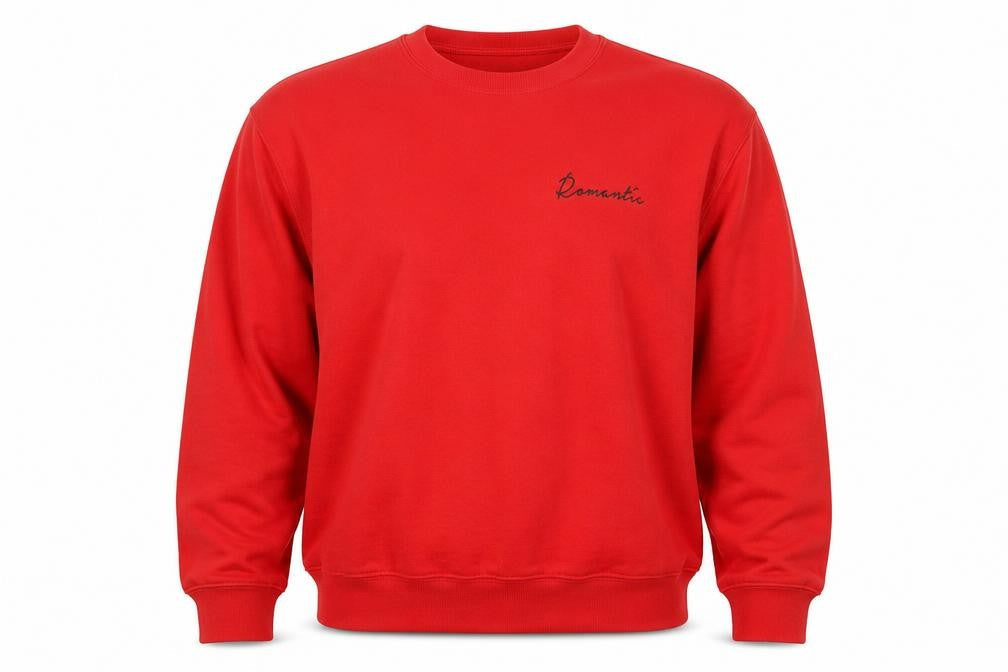 Topman Men's Red Romantic Graphic Sweatshirt XL