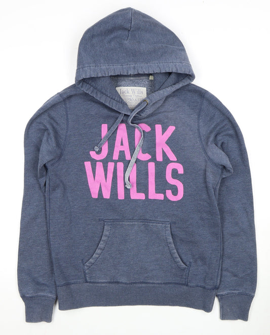 Jack Wills Women's Blue Hoodie Size 12