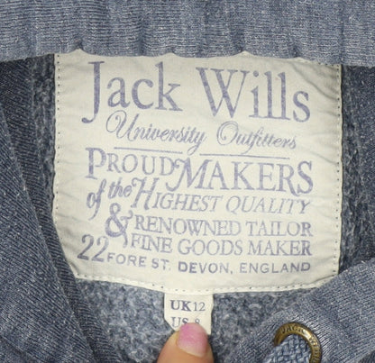 Jack Wills Women's Blue Hoodie Size 12