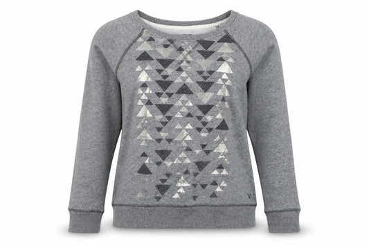American Eagle Women's Grey M Geometric Pullover Sweatshirt