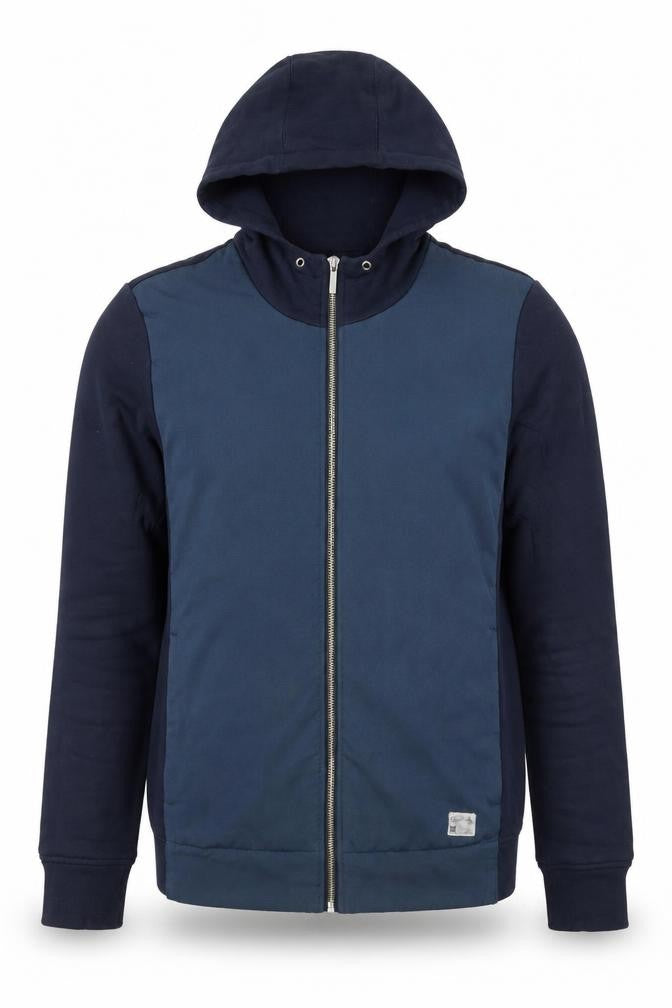 Penguin Men's Blue S Full Zip Hoodie - Cotton Blend