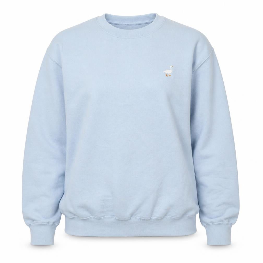 G&G Medium Blue Cotton Pullover Sweatshirt for Unisex Adults
