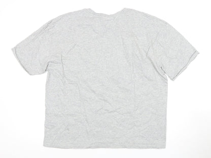 Preloved Marvel Unisex Grey Comic Print T-Shirt L Casual - Back