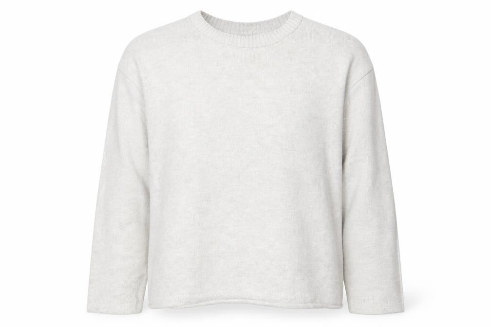 Zara Women's Ivory Pullover Sweatshirt Large