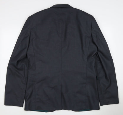 Next Men's Black Single-Breasted Suit Jacket 42 Long