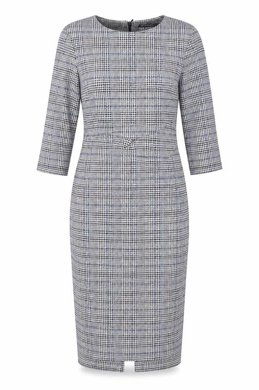 Marks & Spencer Women's Grey Check Pencil Dress, Size 12