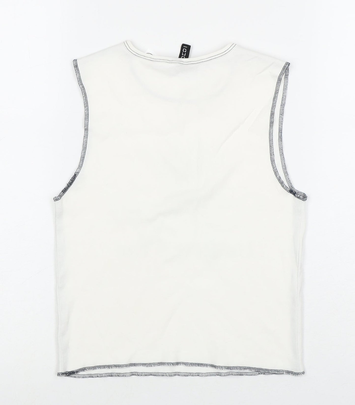 H&M Women White Disney Tank XS Crew Neck Sleeveless