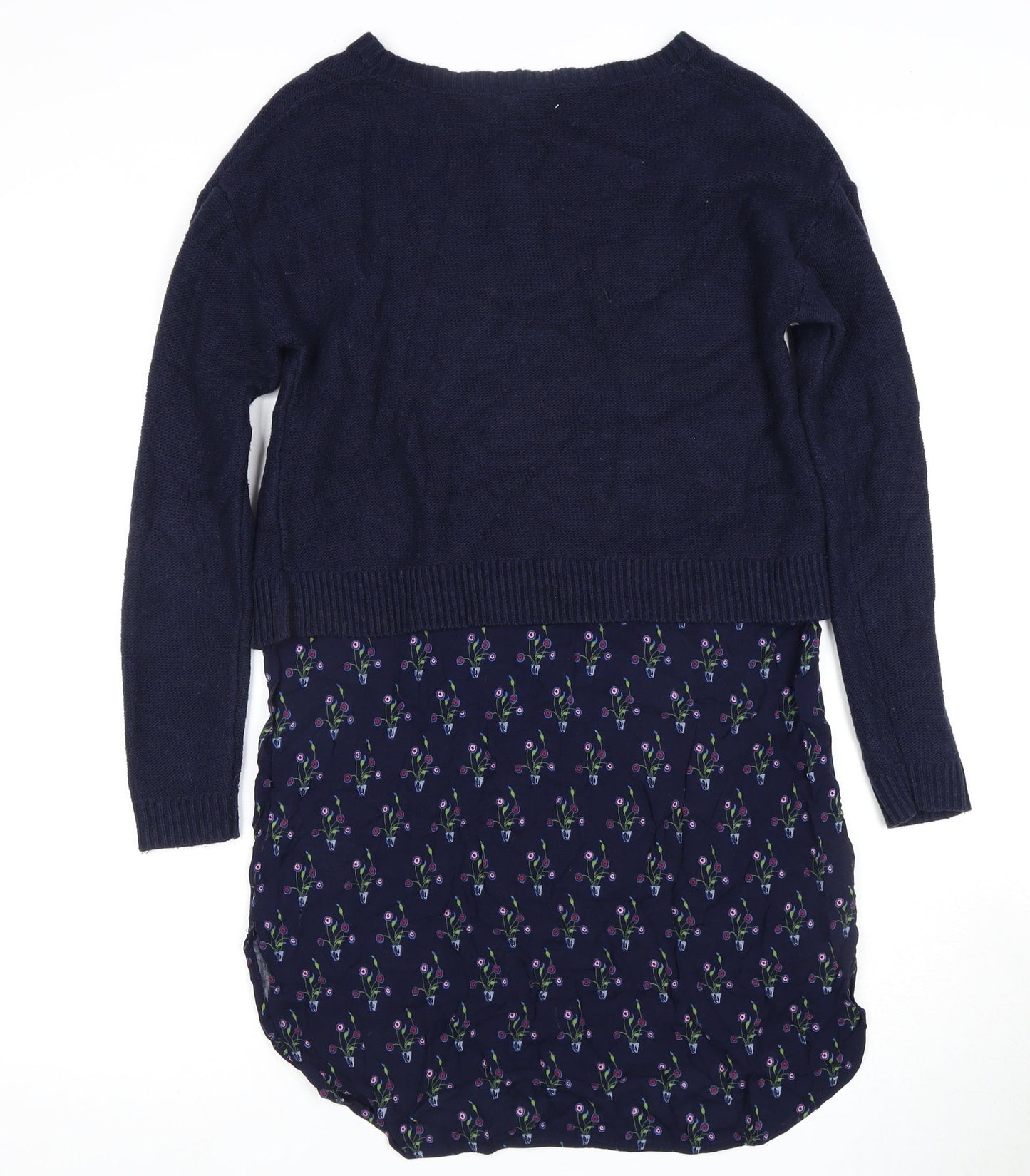 White Stuff Women's Blue Floral Jumper Dress Size 8