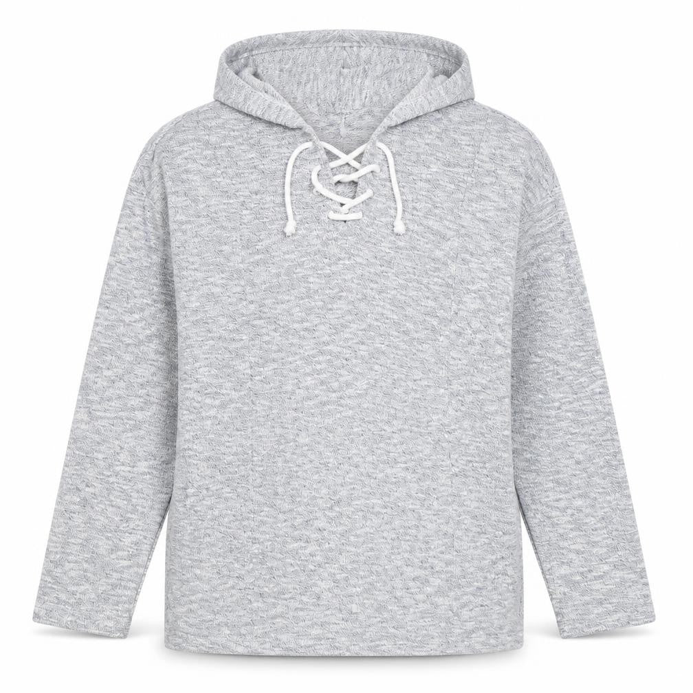 Roxy Women's Grey Pullover Hoodie, Size 12, Lace-Up