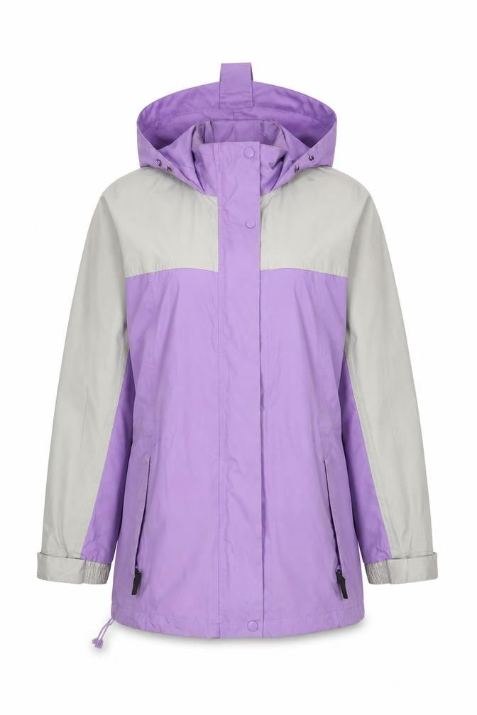 Being Casual Women's Purple Rain Coat Jacket, Size 12