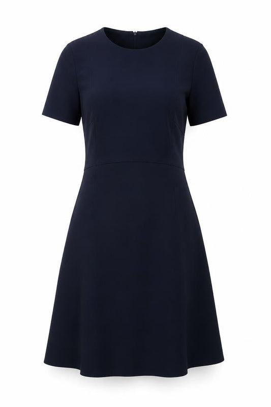 Whistles Women's Blue Fit & Flare Knee Length Dress, Size 8