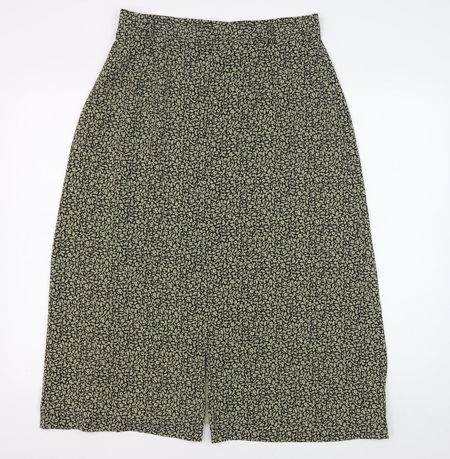 Viyella Women's Green Midi Pleated Skirt, Size 14