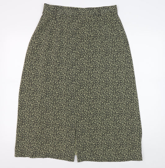 Viyella Women's Green Midi Pleated Skirt, Size 14
