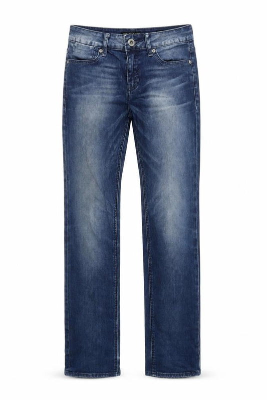 Guess Mens Blue Straight Jeans, Size 26, Regular Fit