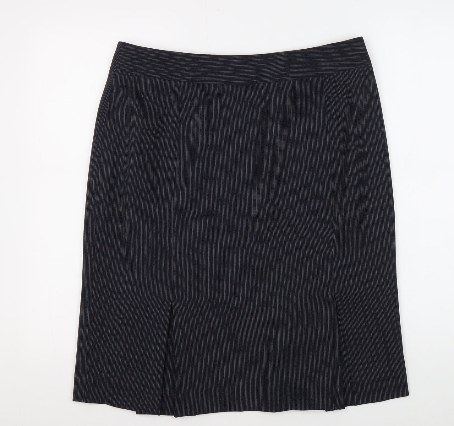 Austin Reed Women's Black Striped Pencil Skirt 14