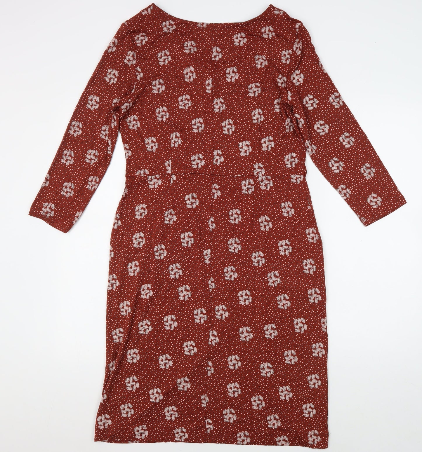 White Stuff Red Floral Sheath Dress Size 12