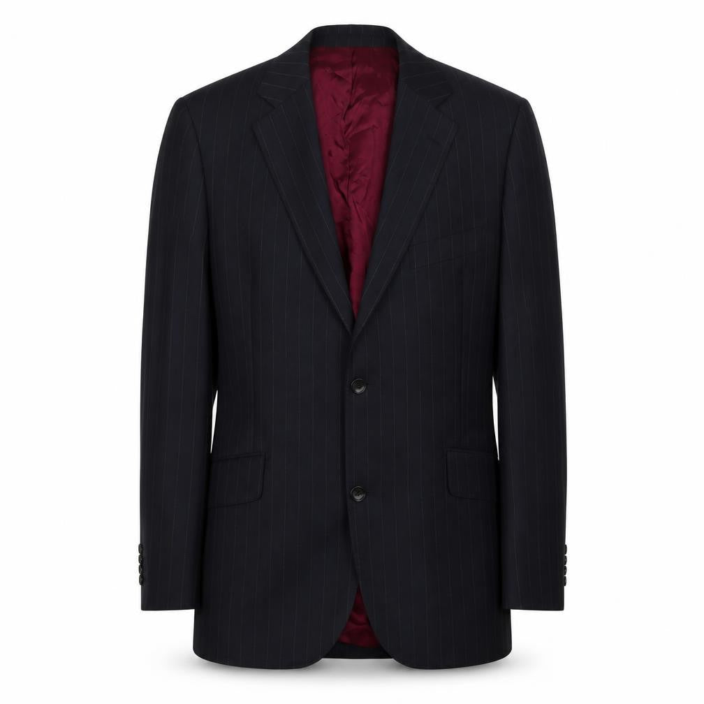 Austin Reed Men's Blue Striped Wool Blazer - 42R