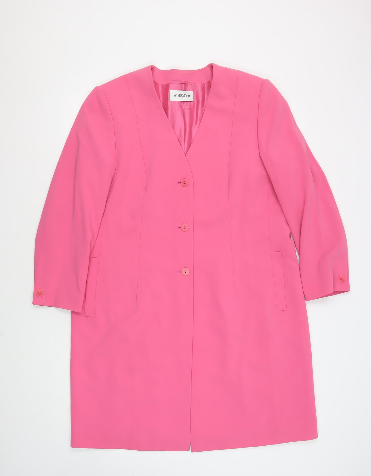 Windsmoor Pink Women's Mid-Length Suit Jacket Size 16