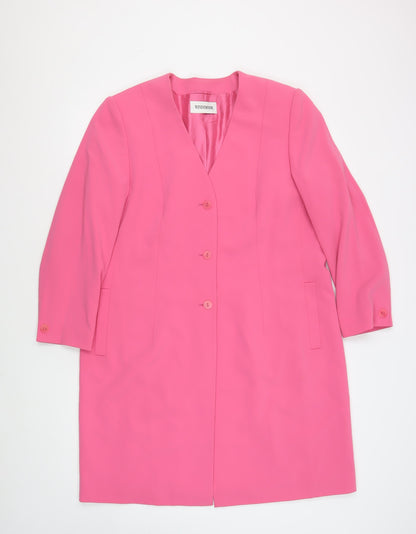 Windsmoor Pink Women's Mid-Length Suit Jacket Size 16