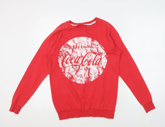Coca-Cola Unisex Red Graphic Cotton Sweatshirt Size 6