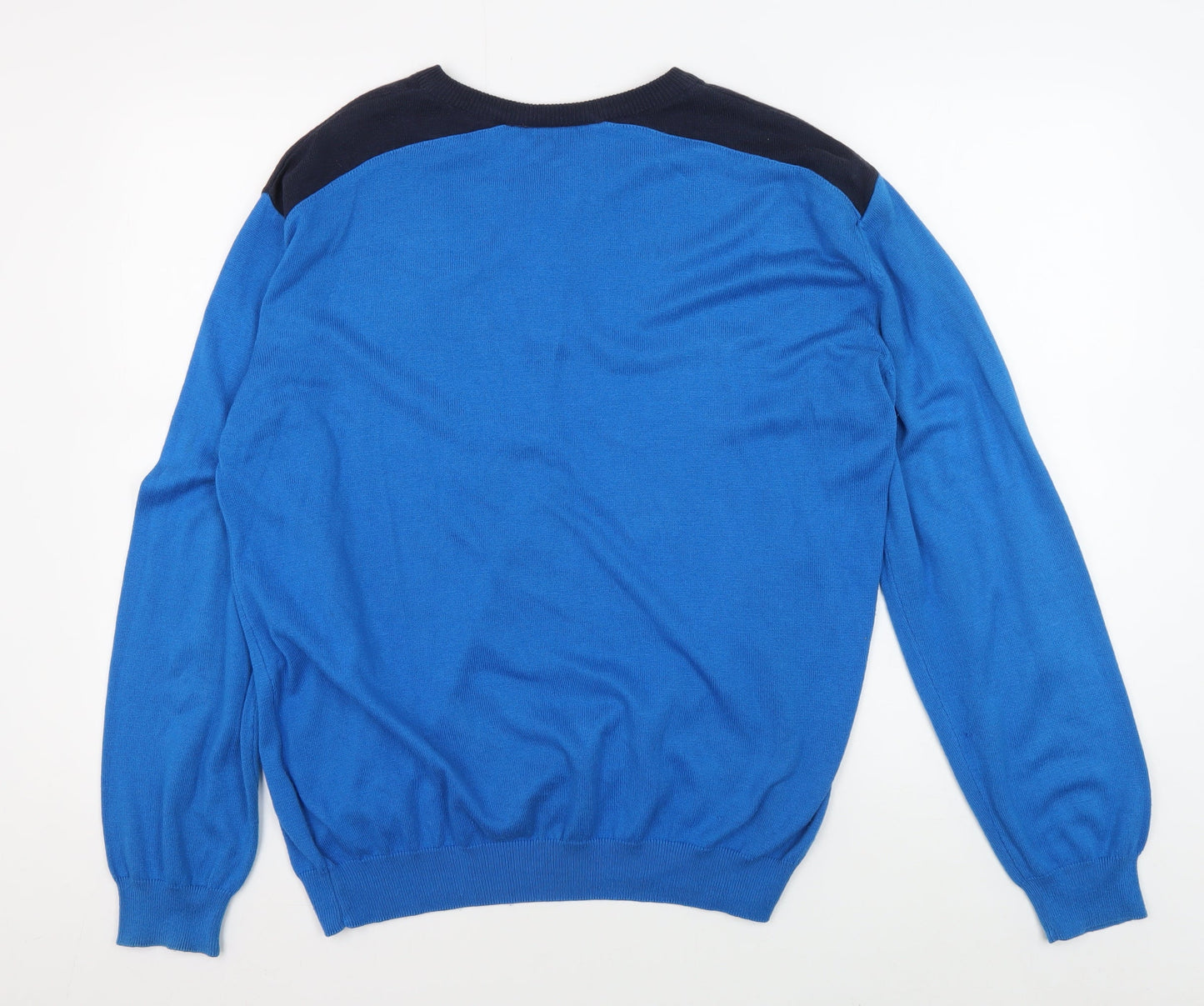McKenzie Men's Blue Henley Jumper, L, Casual Style