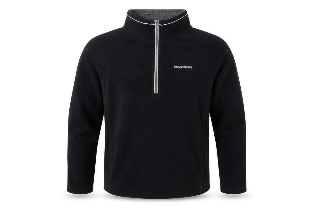 Craghoppers Men's Black Fleece Pullover, S, Mock Neck