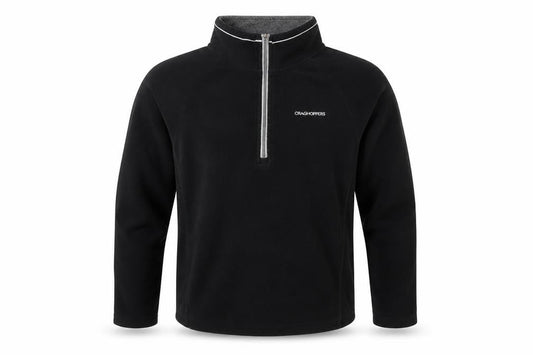 Craghoppers Men's Black Fleece Pullover, S, Mock Neck