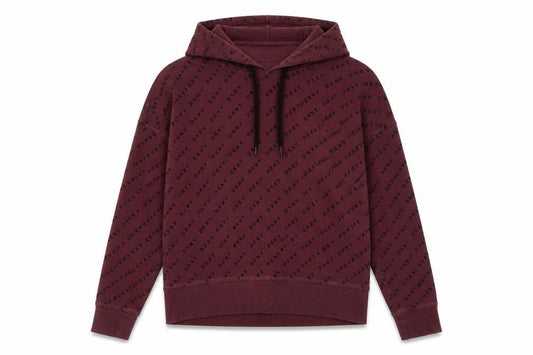 DKNY Women's Brown Logo Pullover Hoodie XS