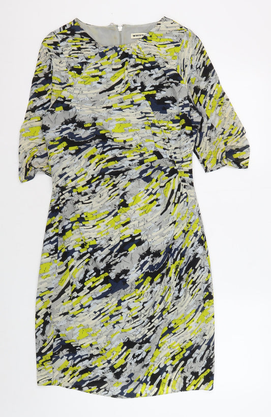Whistles Women's Multicoloured Abstract Dress Size 12