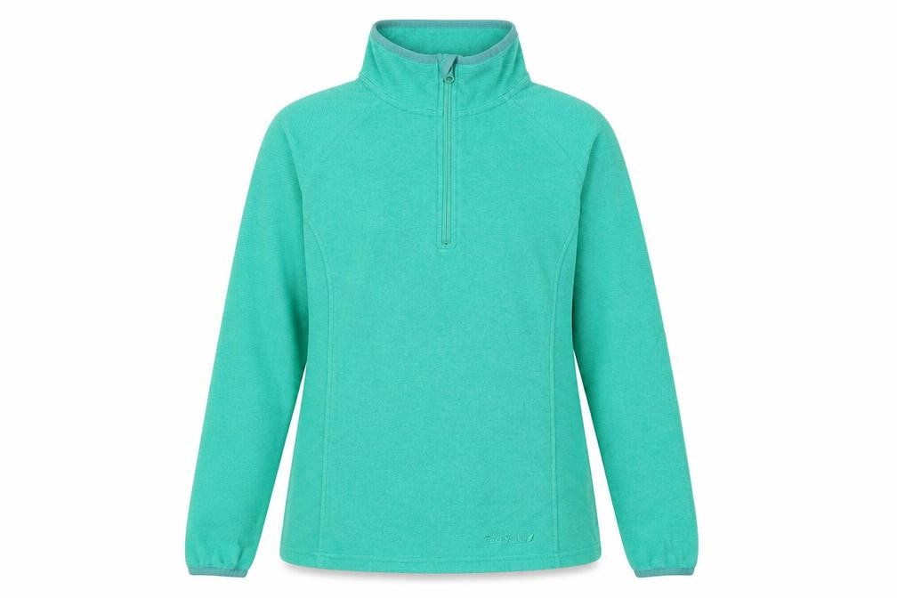 Peter Storm Women's Green Henley Sweatshirt, Size 12