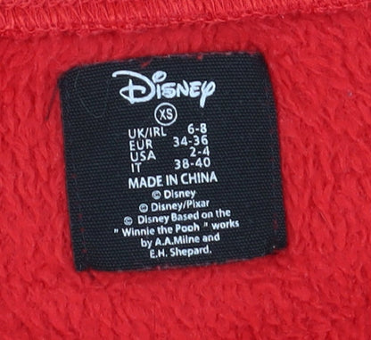 Preloved Disney Women's Red Mickey Mouse XS Pullover Sweatshirt - Detail