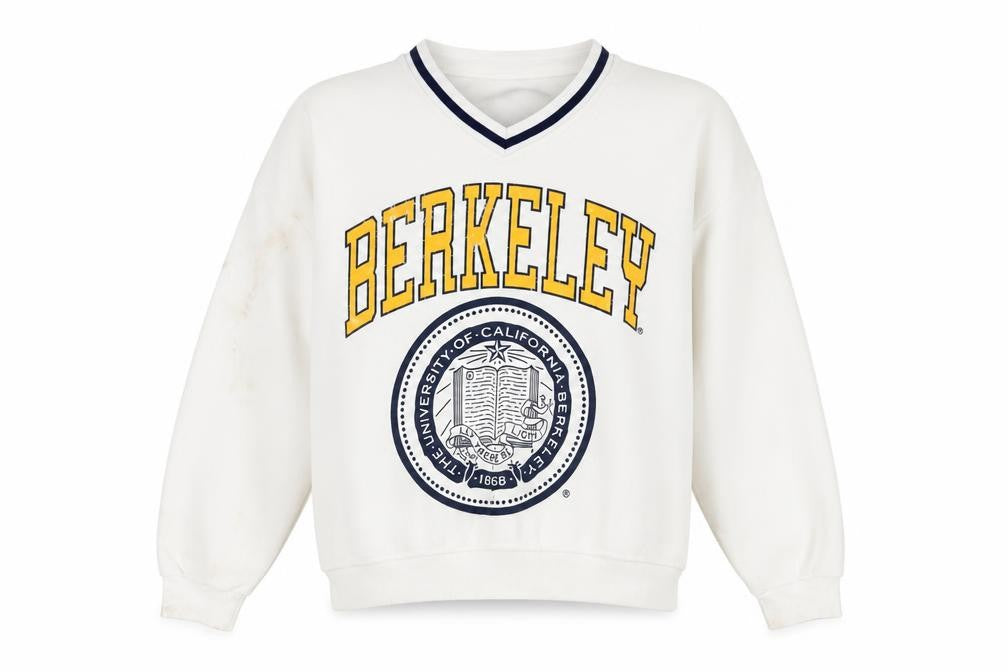 Berkeley White Pullover Sweatshirt Unisex Small