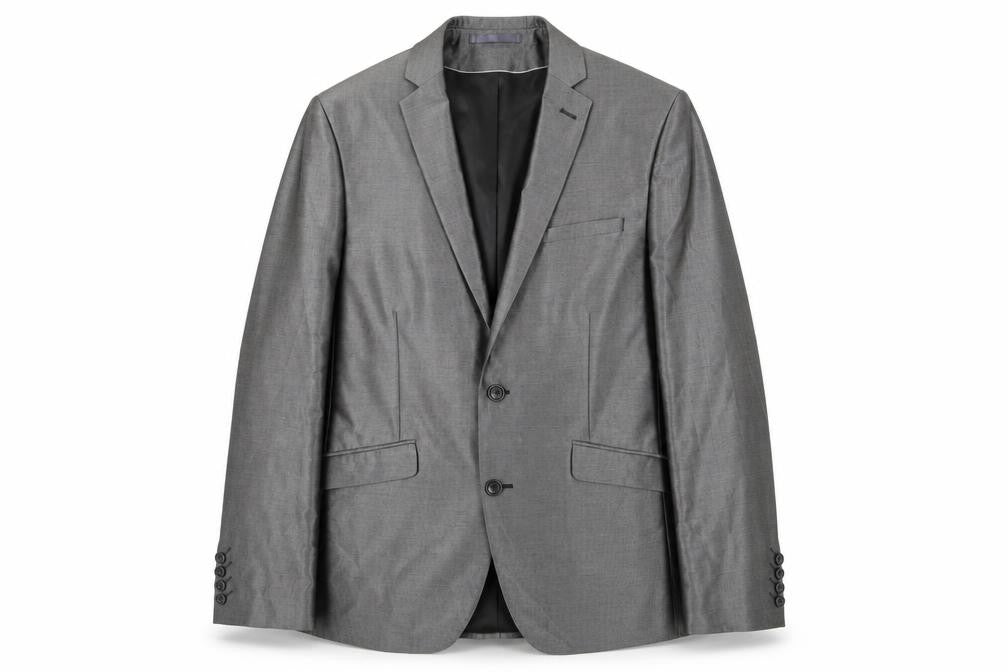 Burton Men's Grey Suit Jacket 40R Regular Fit