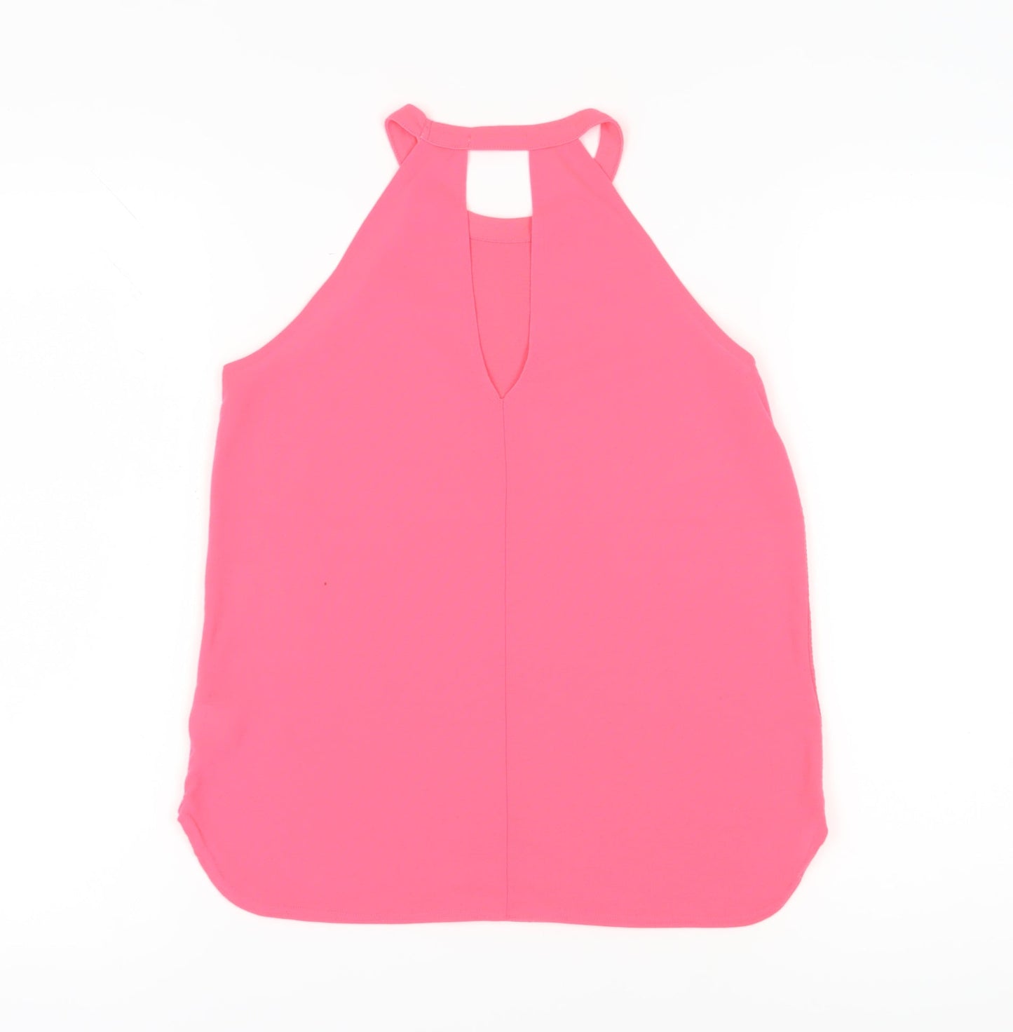 River Island Women's Pink Halter Tank Top Size 8