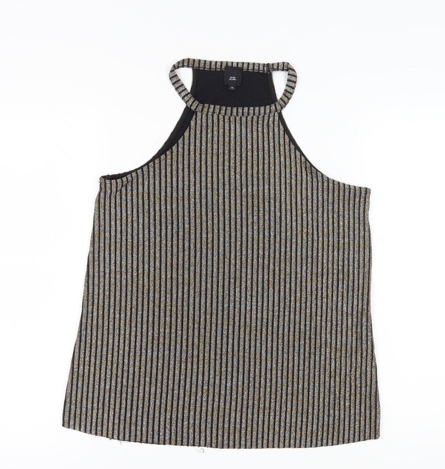 River Island Multicoloured Striped Halter Tank