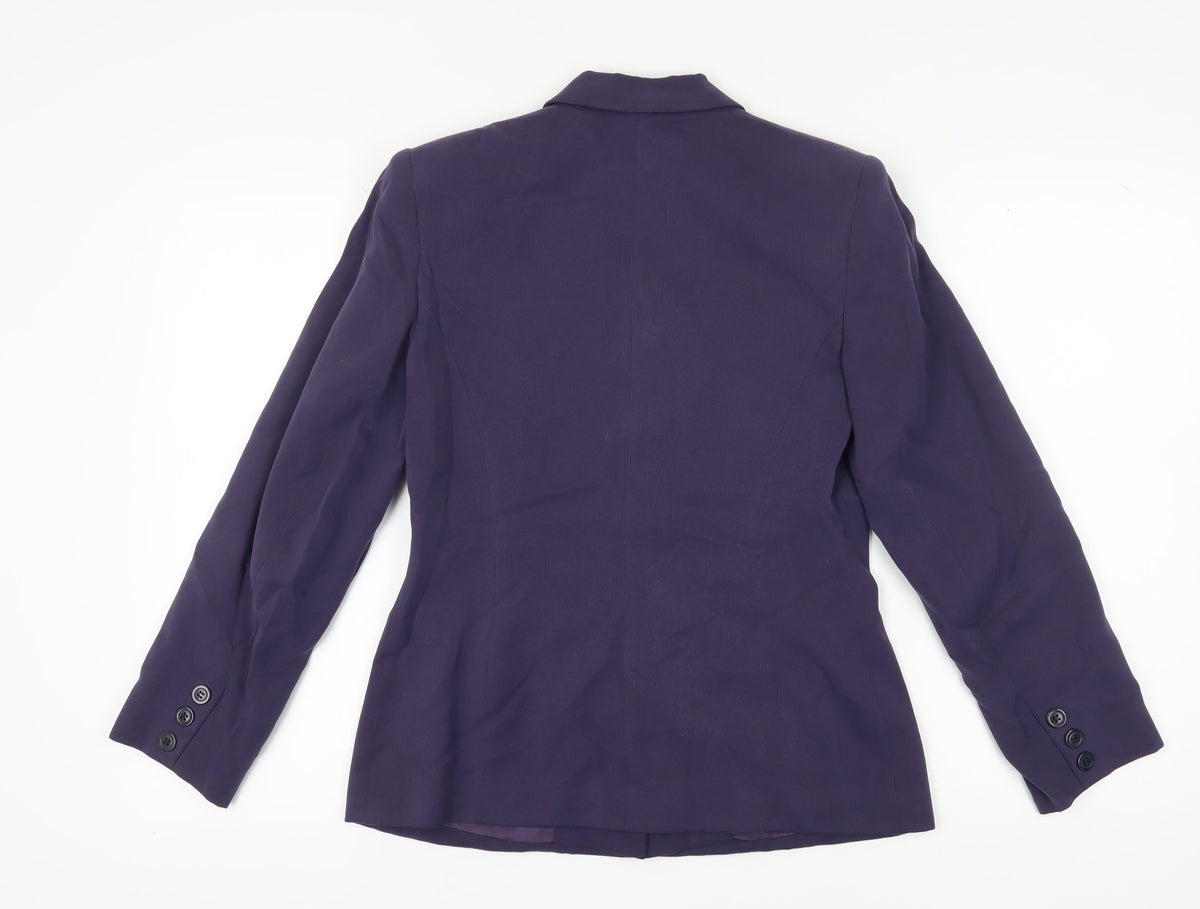 Back view of Principles Women's Purple Blazer, size 10