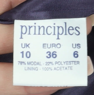 Close-up detail of Principles Women's Purple Blazer, size 10