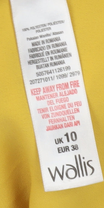 Wallis Women's Yellow Camisole Tank, Size 10, V-Neck, Polyester
