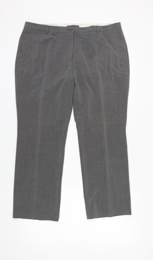 Marks and Spencer Grey Women's Dress Pants, Size 18
