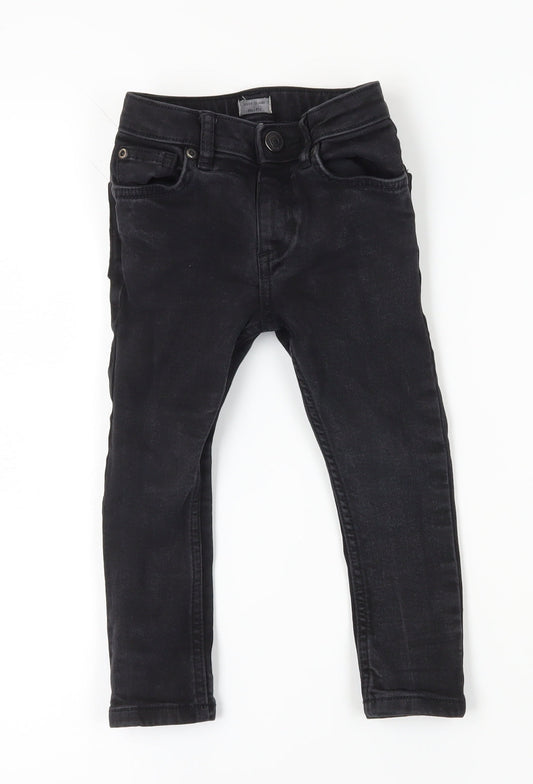 River Island Girls Black Skinny Jeans 2-3 Years