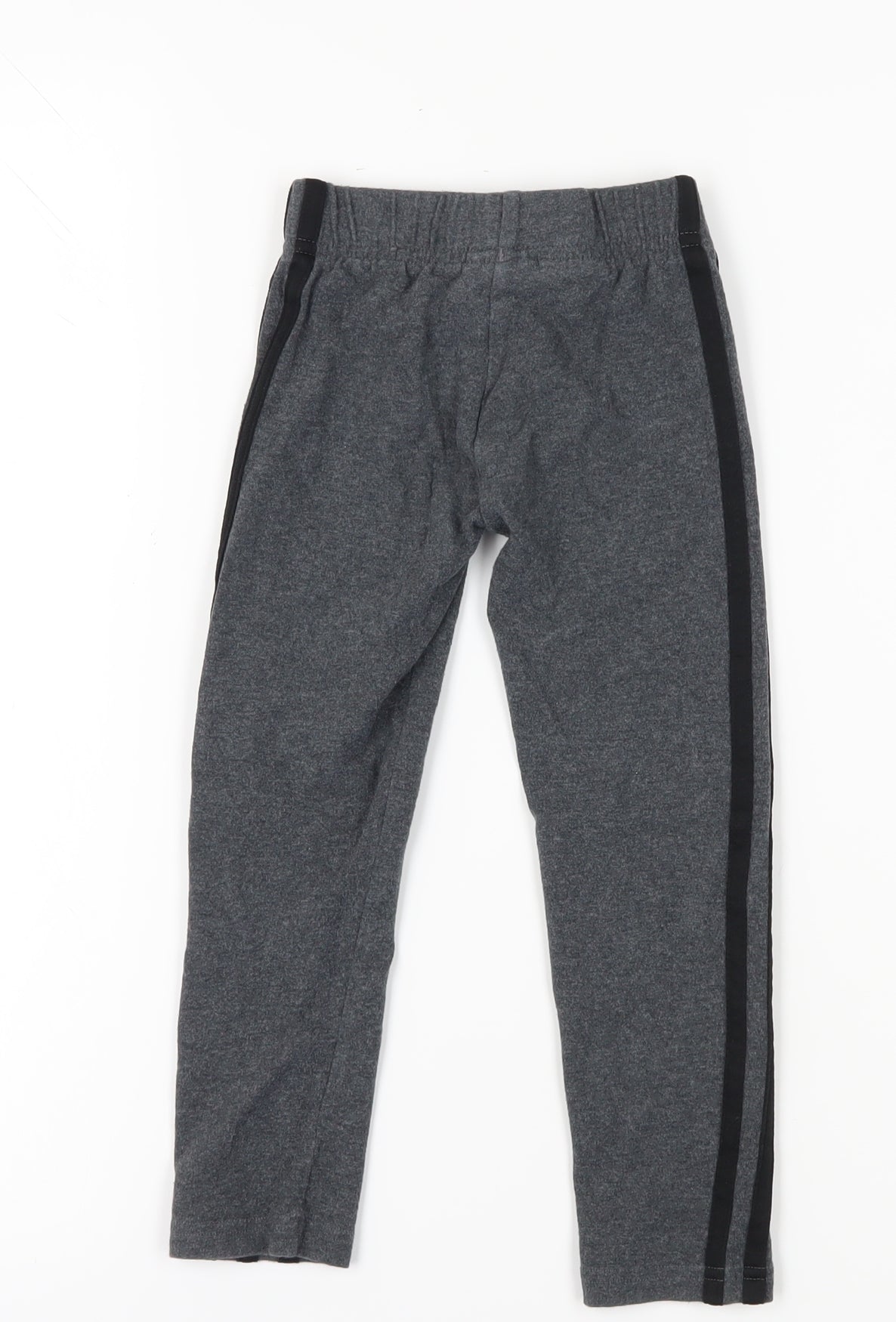 Back view of Adidas girls’ grey ankle leggings, size 4-5y elastic waist