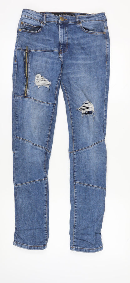 Crosshatch Men's Blue Straight Jeans 30W 34L