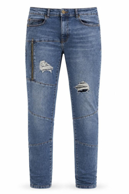 Crosshatch Men's Blue Straight Jeans 30W 34L