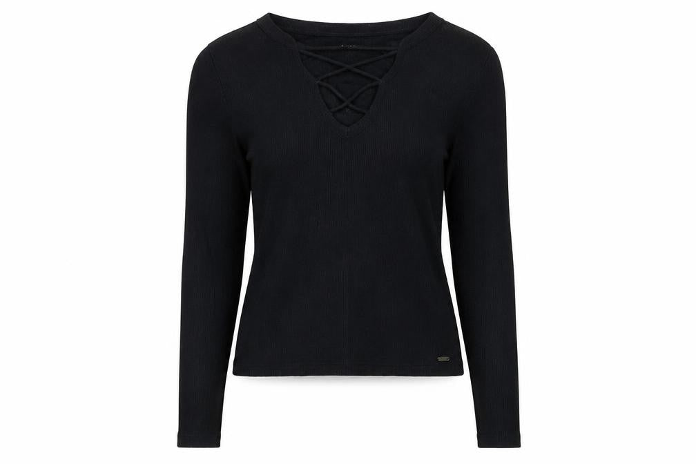 Hollister Women's Black Long Sleeve Top S