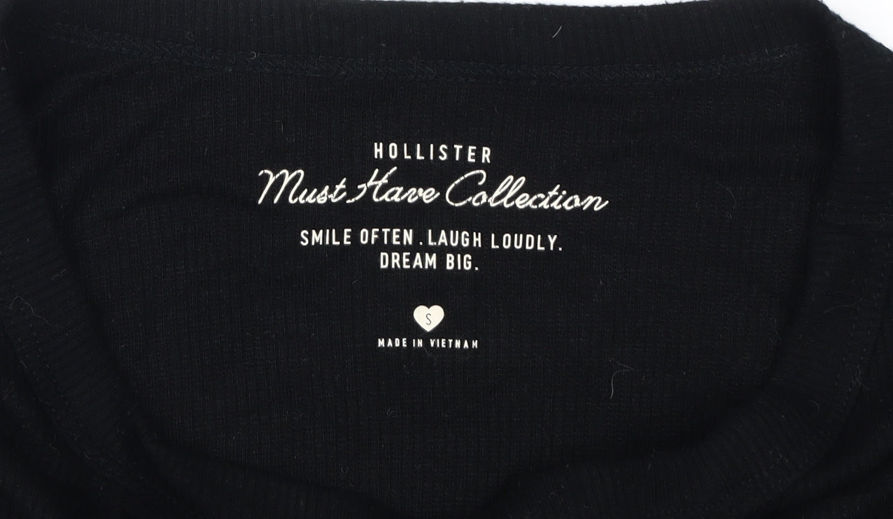 Hollister Women's Black Long Sleeve Top S