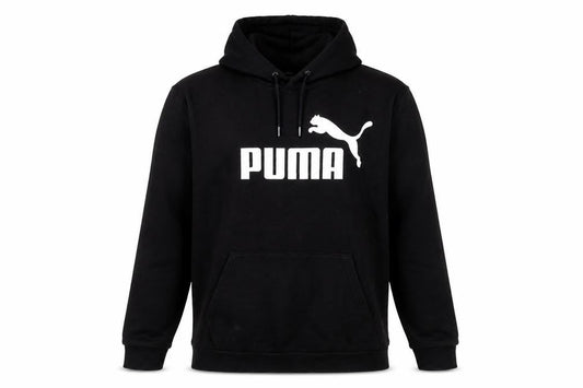 Puma Men's Black Pullover Hoodie, L, Logo Style