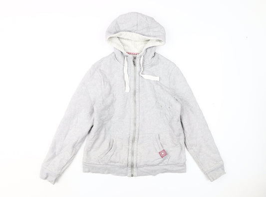 Maine New England Girls Grey Full Zip Hoodie M