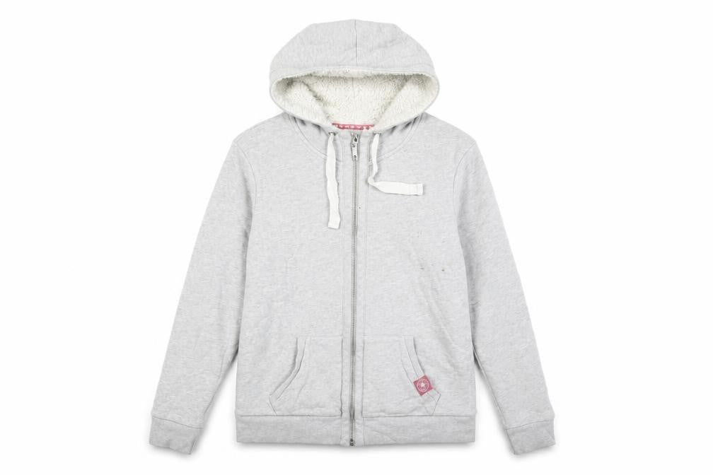 Maine New England Girls Grey Full Zip Hoodie M